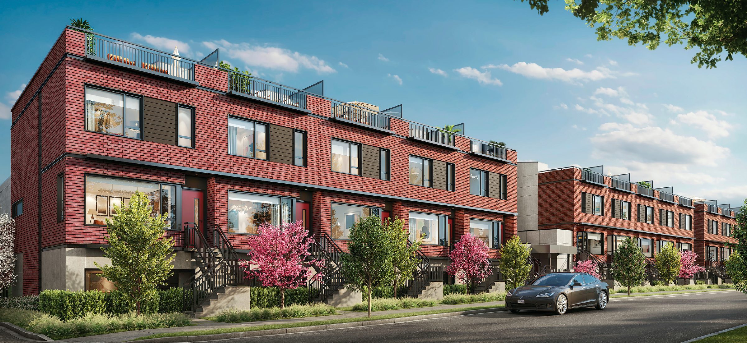 Kinsley townhomes located in Vancouver’s Westside next to Queen Elizabeth Park along the Cambie Corridor